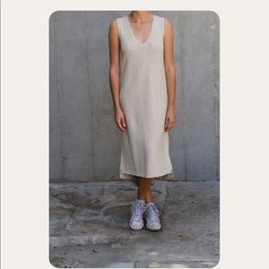 Ali Golden V Neck Sweater Dress (Medium)